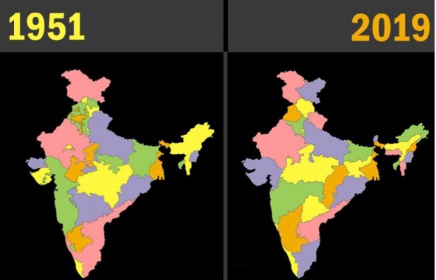 History And Date Of Formation Of Indian States Since 1947